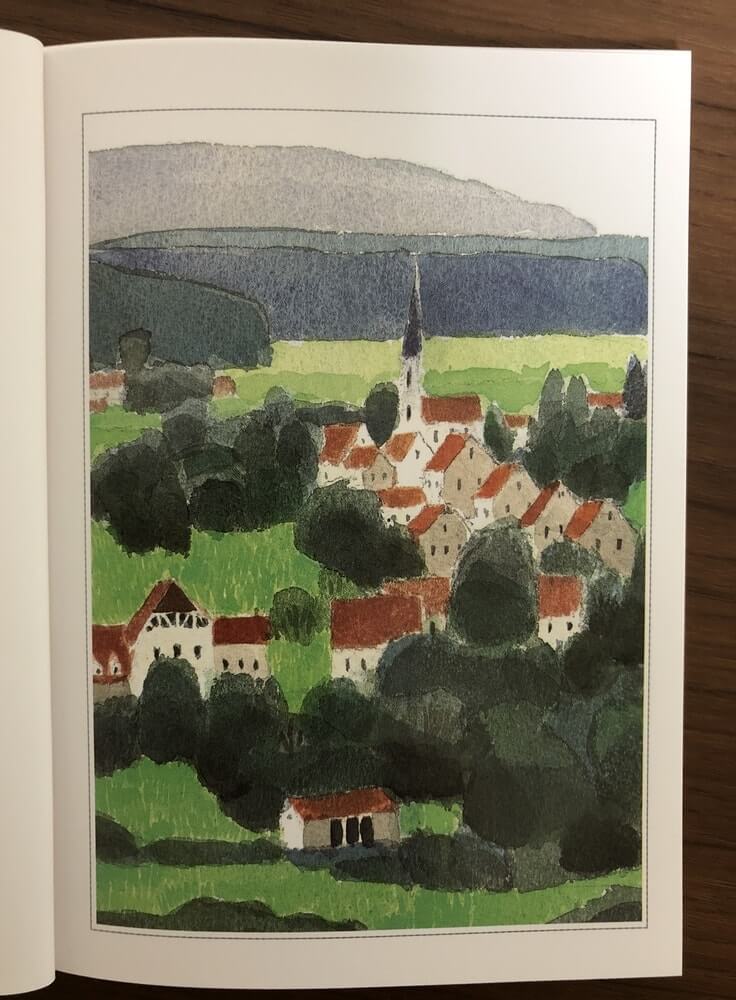 文庫手帳2020の南ドイツの風景画