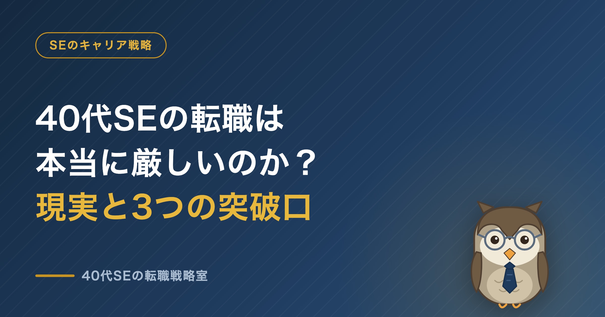 40代SEの転職の現実と突破口の図解